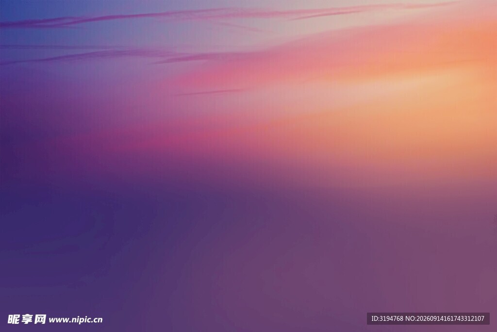 梦幻渐变天空美景