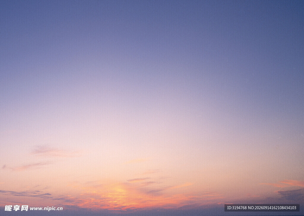 美丽日落天空景色