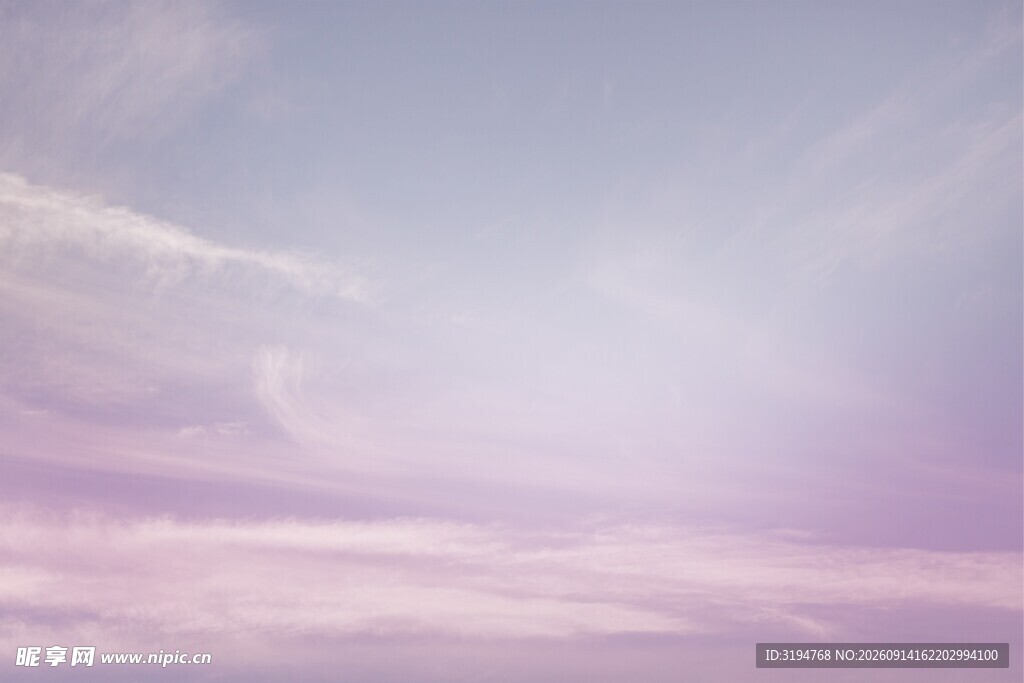梦幻天空柔和云彩美景