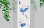 水墨荷花图