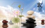 禅意莲花与叠石景观