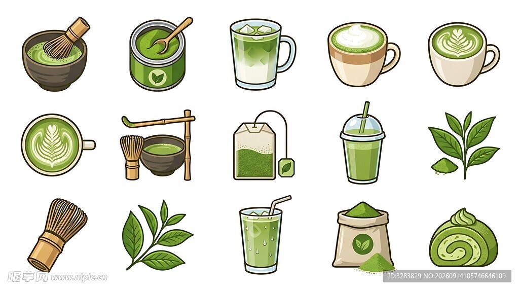 抹茶主题素材