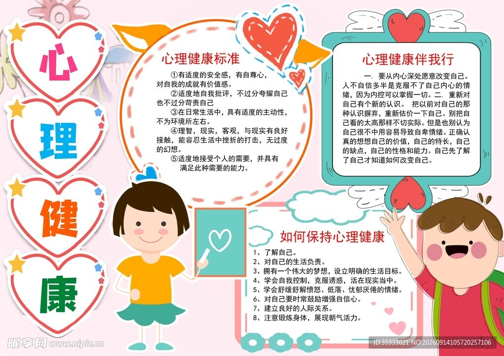 儿童心理健康手抄报