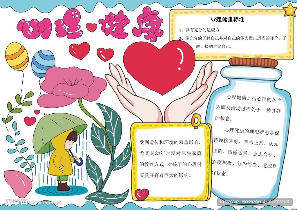 心理健康手抄报