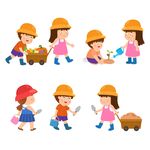 园艺童趣插画