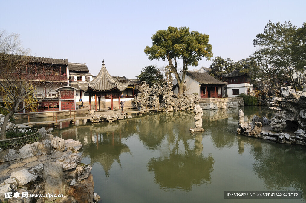 江南古典园林水景风光
