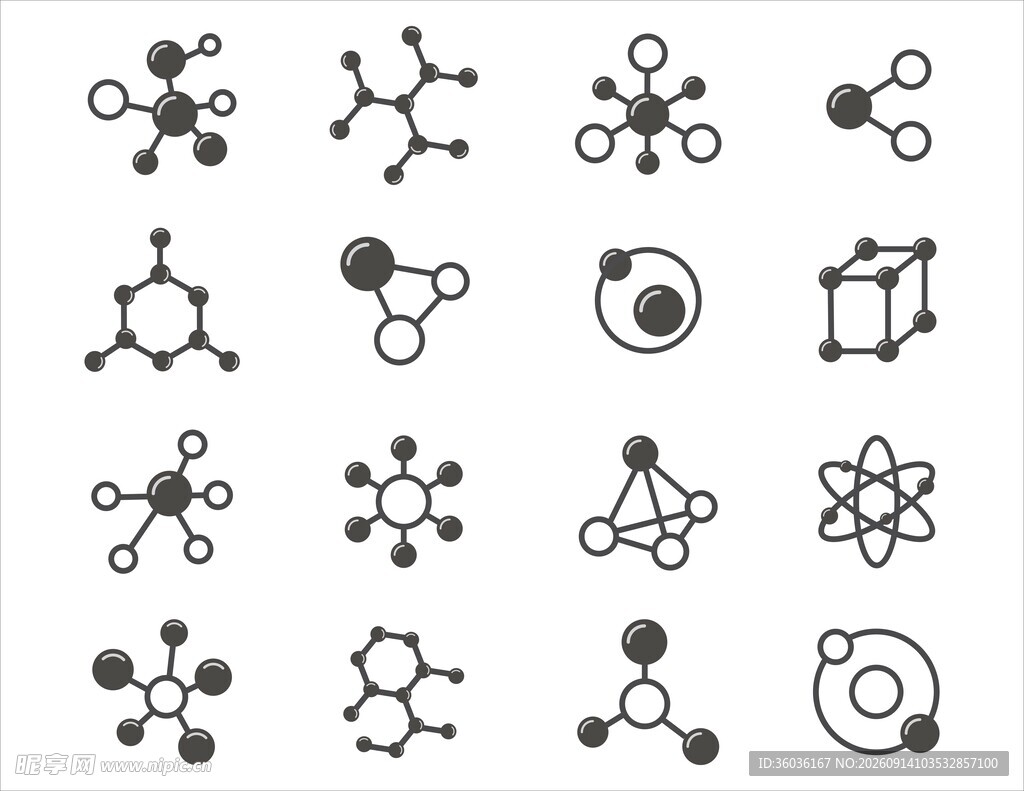 分子结构图标