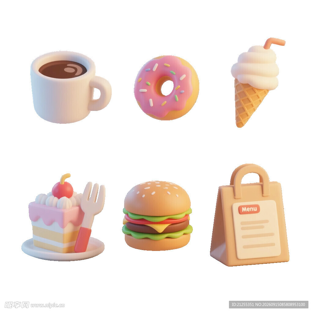 可爱美食3D模型集合