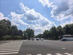 晴朗城市道路风景
