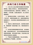 医院内科门诊制度牌展板