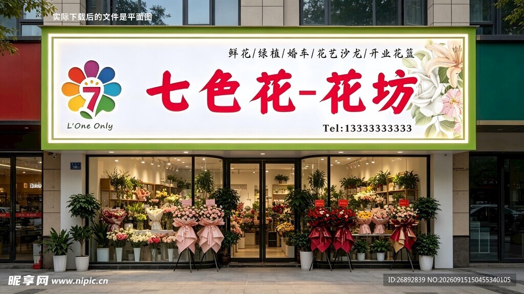 七色花坊缤纷花卉店铺