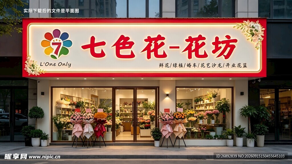 七色花花坊店铺外观