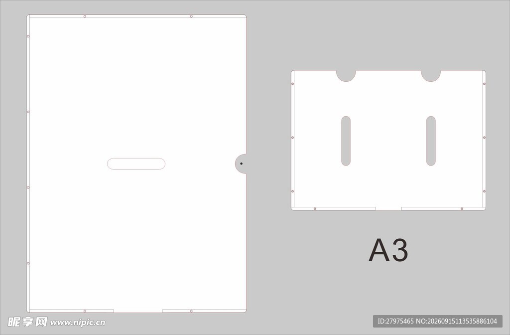 A3尺寸白色模板