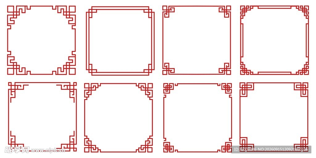 中式边框素材