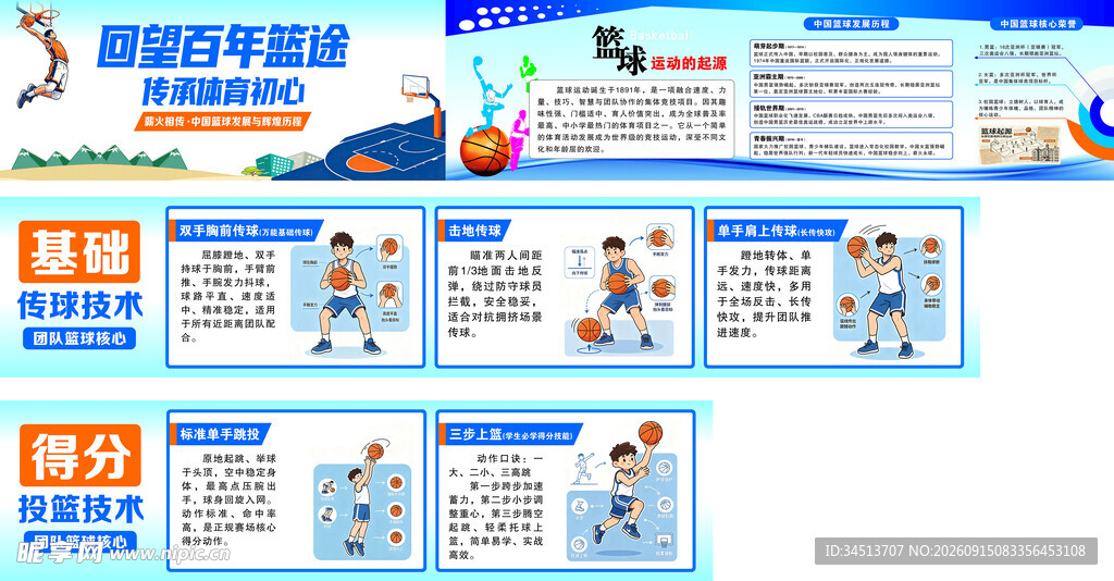 校园篮球技巧卡通图解