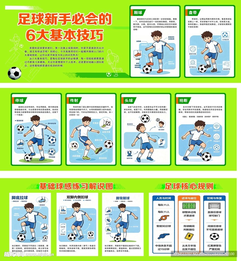 足球新手必备6大基础技巧