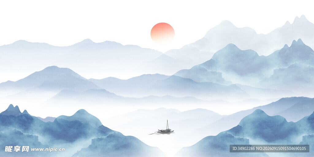 水墨山水背景