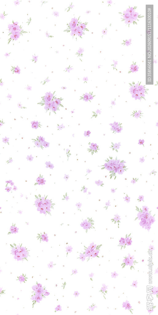 淡紫色花朵碎花背景图案