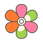 多彩花朵图标