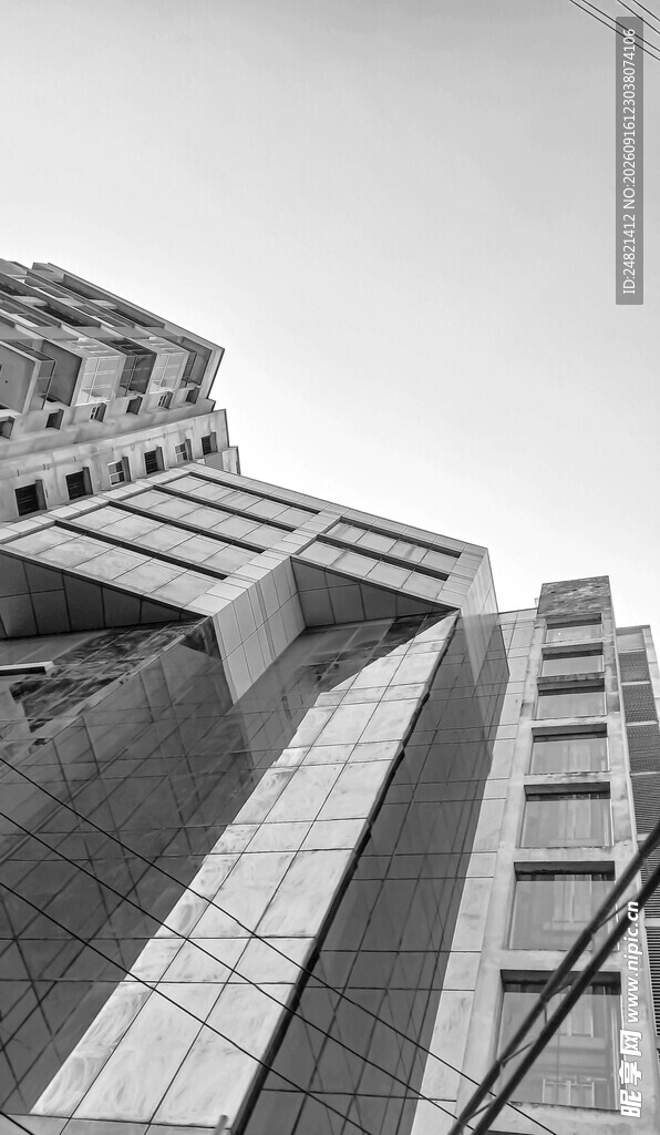 现代高楼建筑外观特写