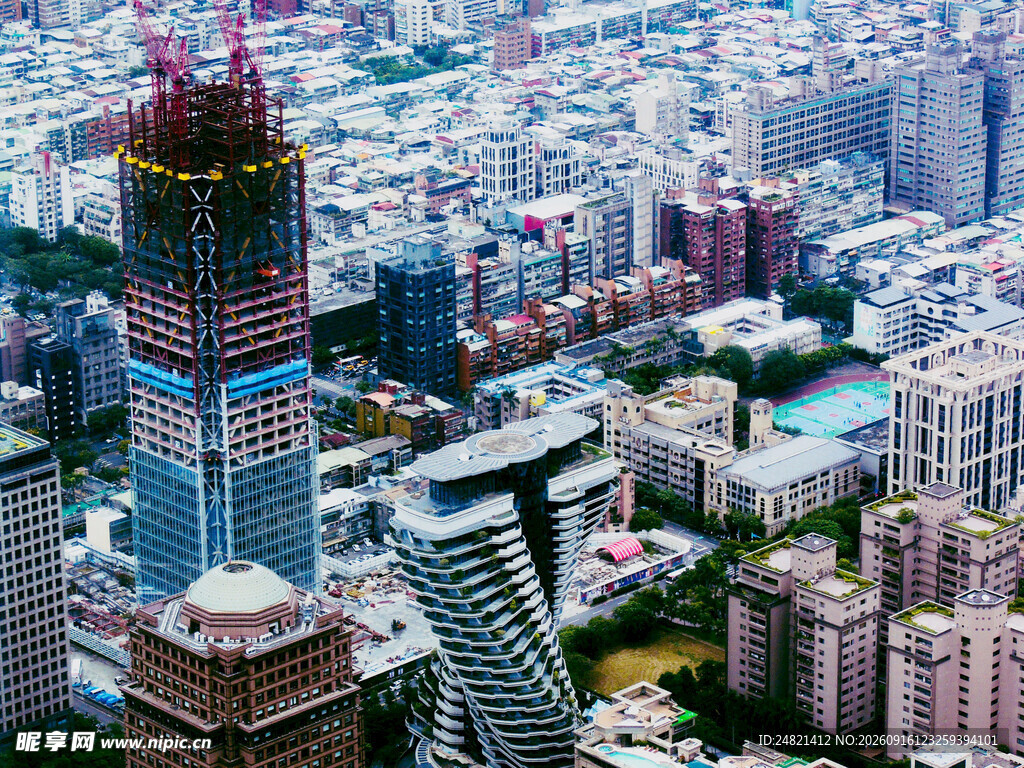 都市繁华建筑景观俯瞰