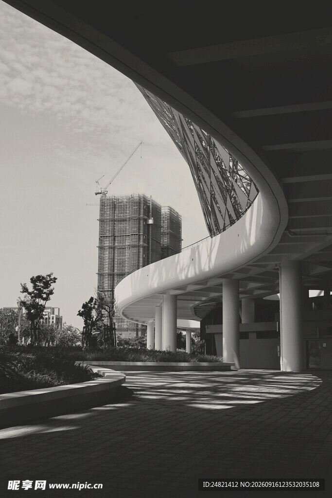 城市高架桥独特建筑景观