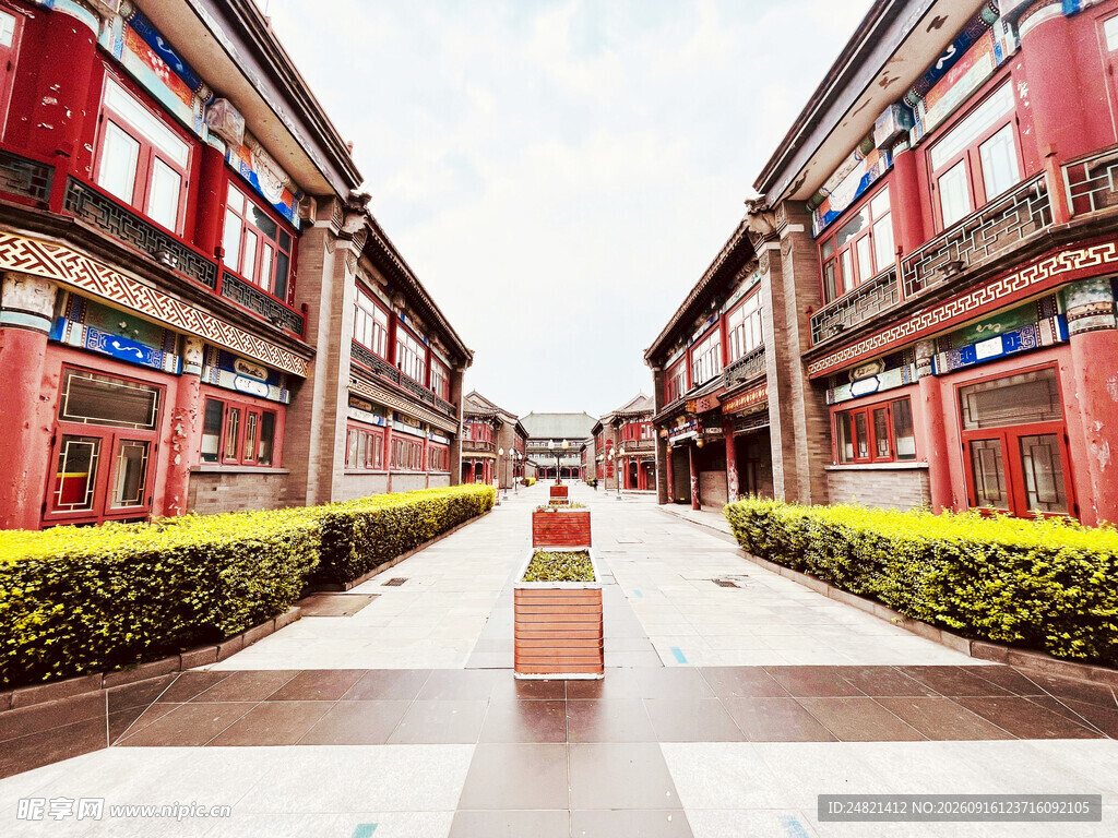 古色古香的中式街巷景观