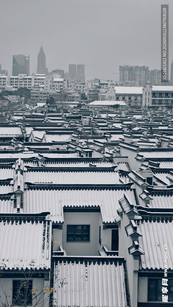 雪覆古建