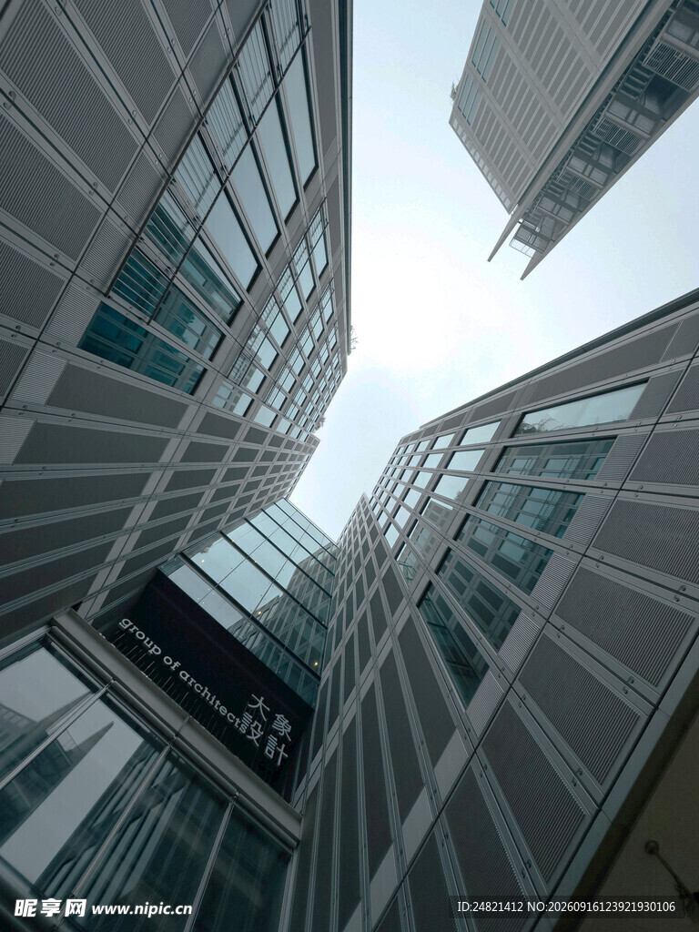 现代都市高楼仰视景观