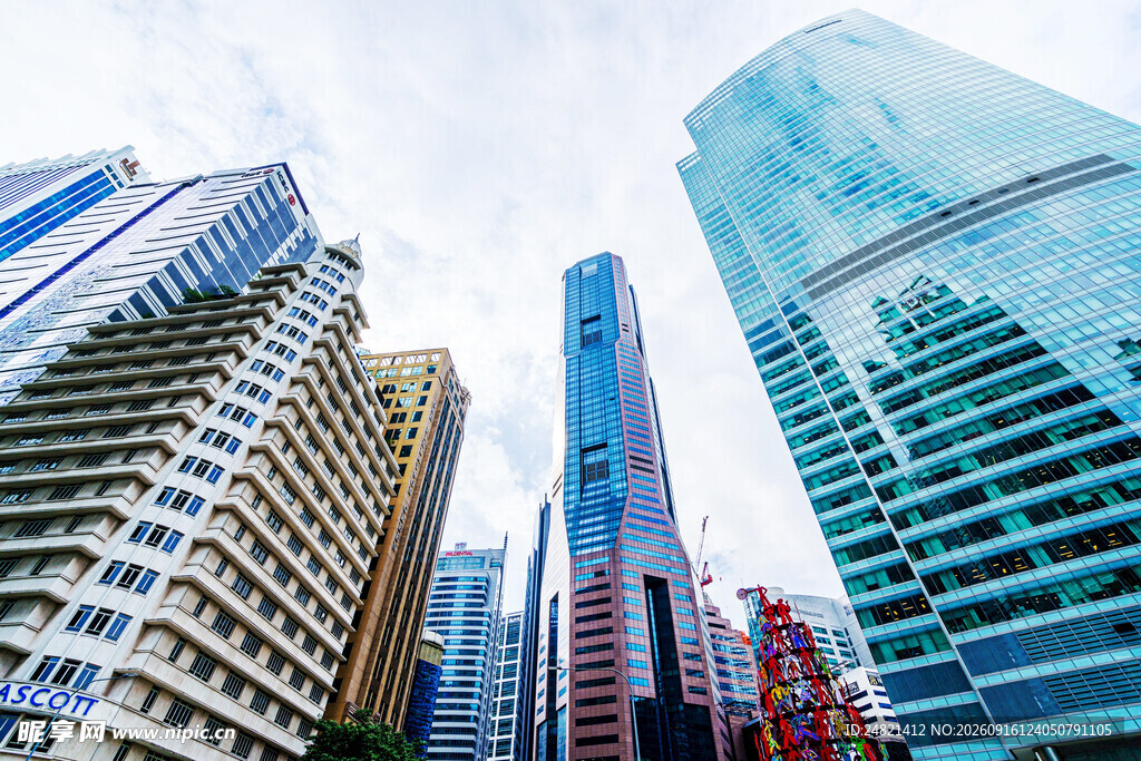 现代都市摩天大楼景观