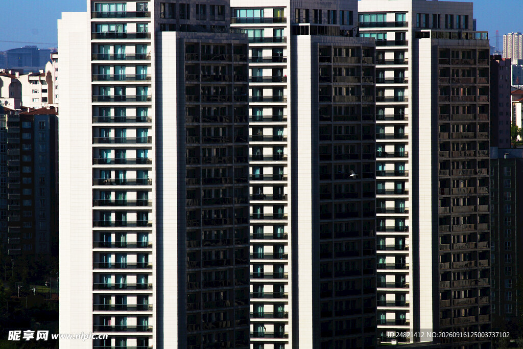 高层住宅楼景观