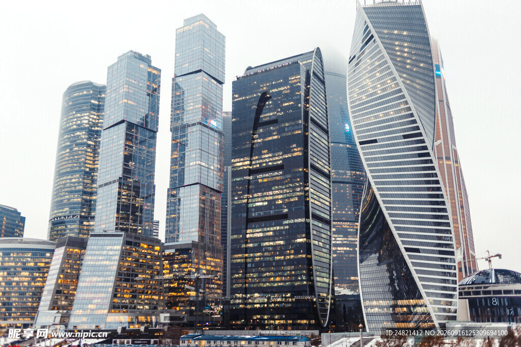 现代都市摩天大楼景观