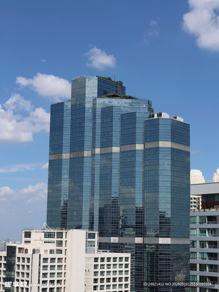 现代摩天大楼城市天际线