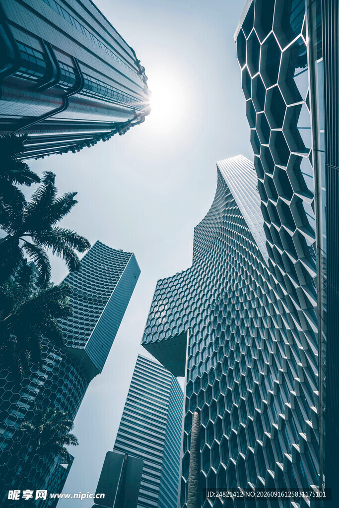 现代都市摩天大楼景观