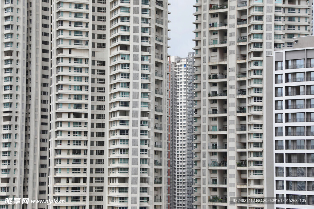 高楼林立的城市建筑景观