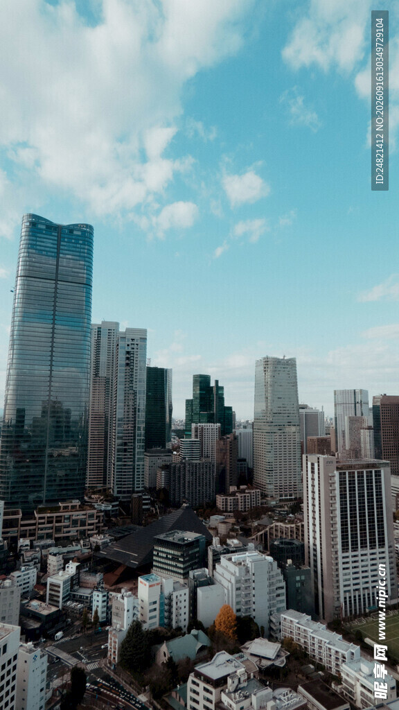 城市天际线俯瞰景观