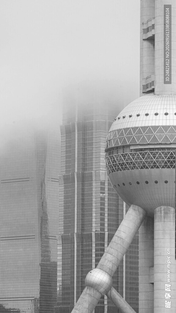 东方明珠塔的城市景观