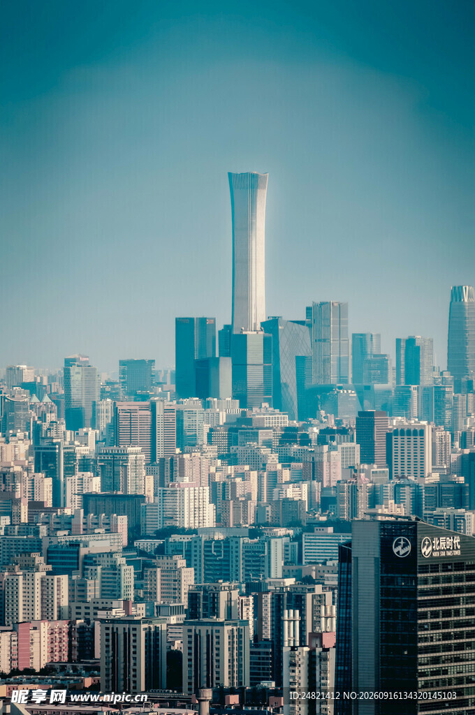 繁华都市天际线景观