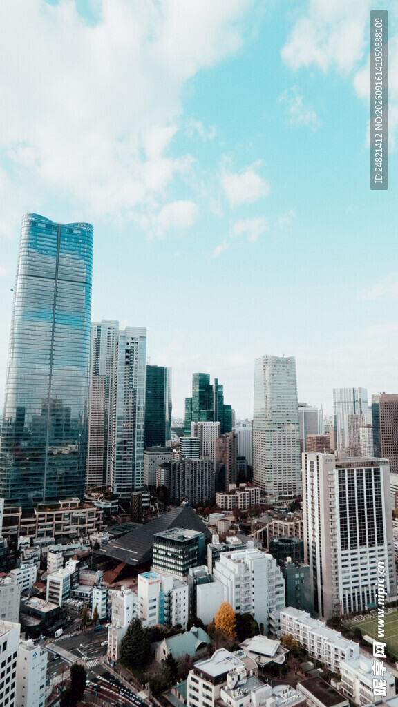 城市天际线俯瞰景观
