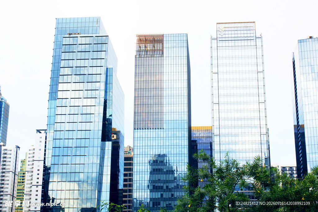 现代都市摩天大楼景观