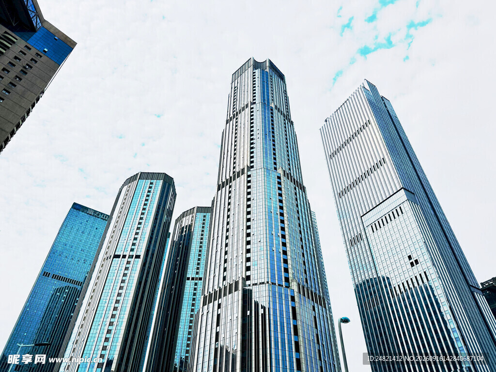 都市摩天大楼建筑群