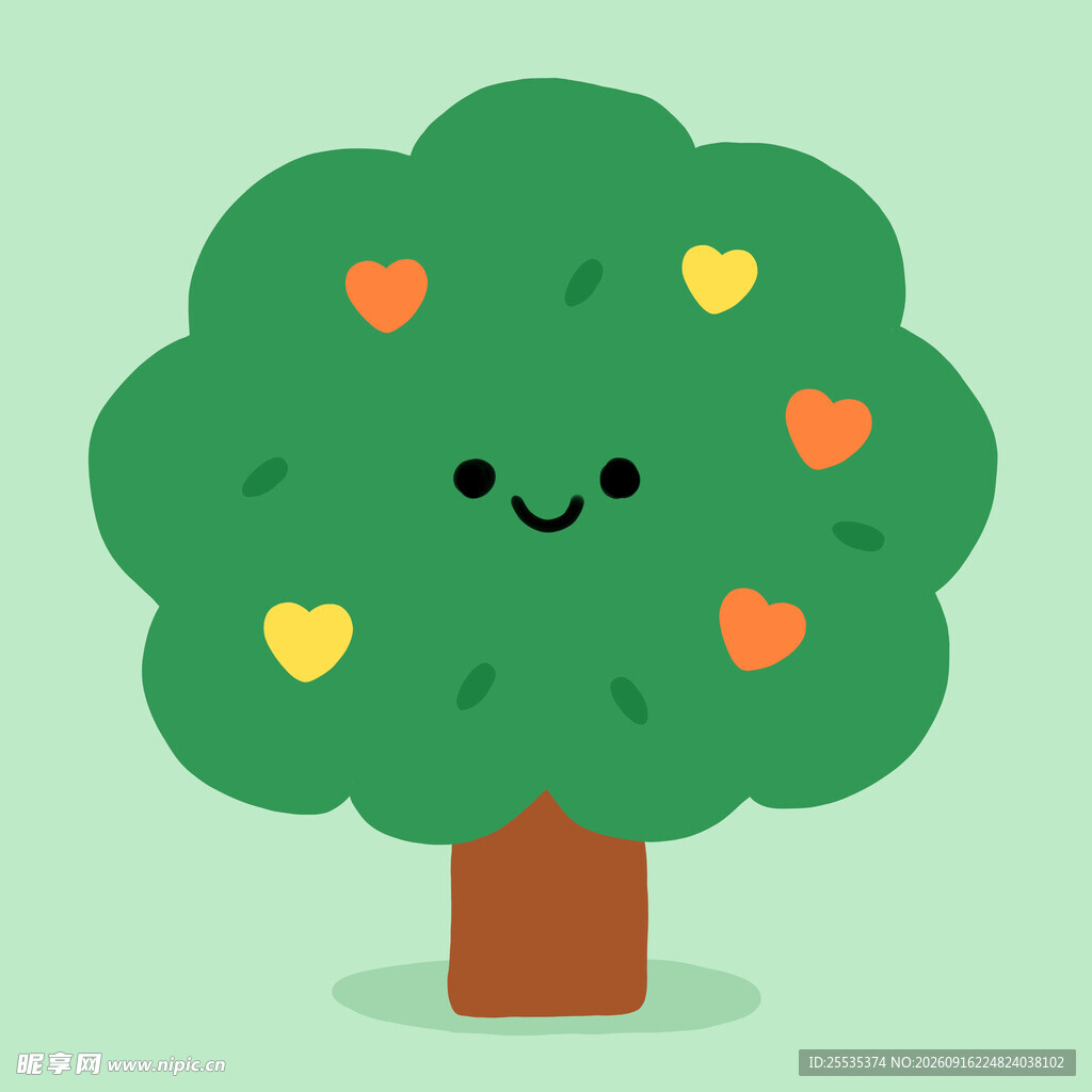 绿色爱心树