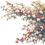 繁花满枝 花卉图
