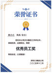优秀员工荣誉证书展示