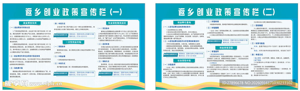 返乡创业政策宣传栏