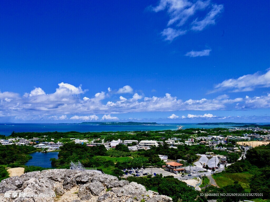 俯瞰美丽自然景观