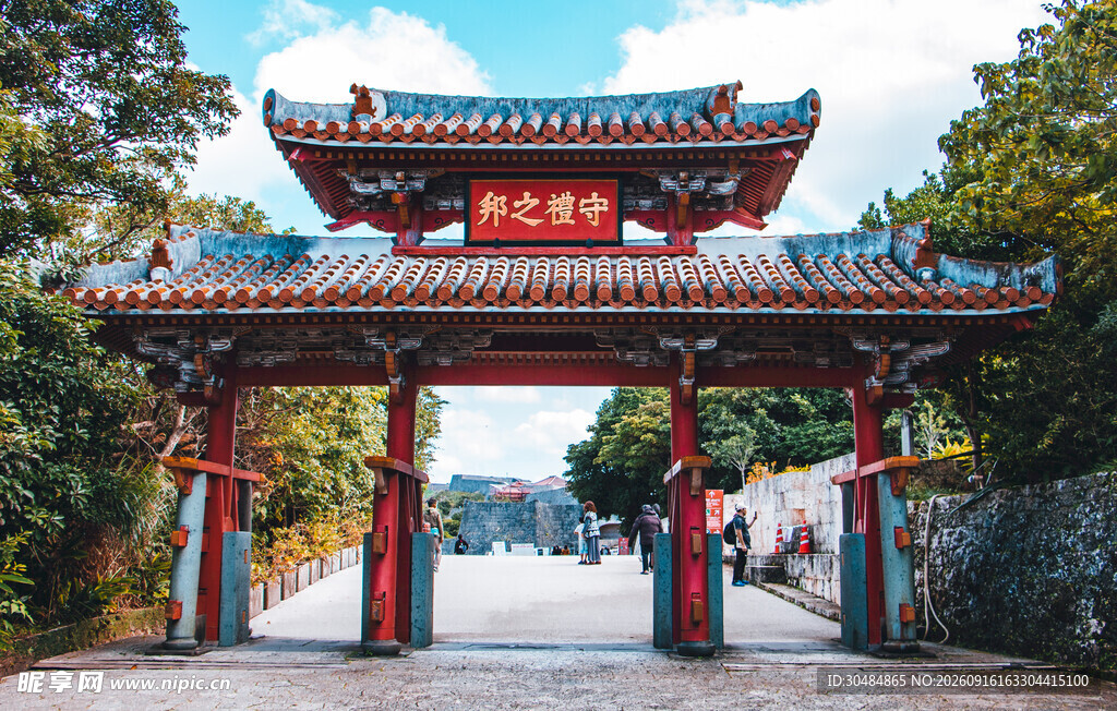 中式古典牌坊建筑景观