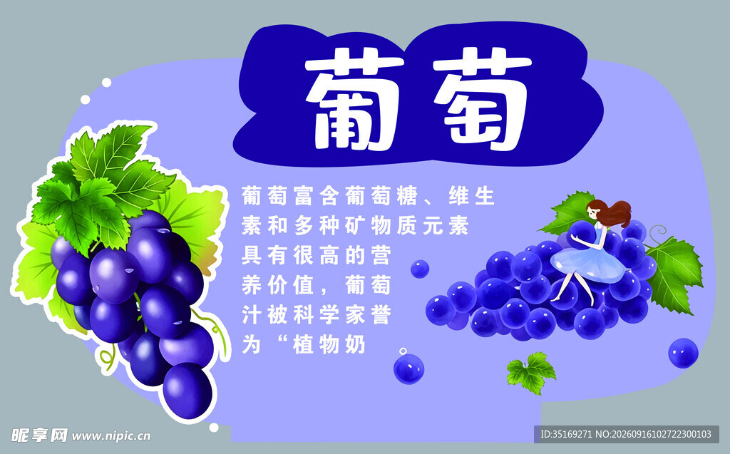 新鲜葡萄展示图