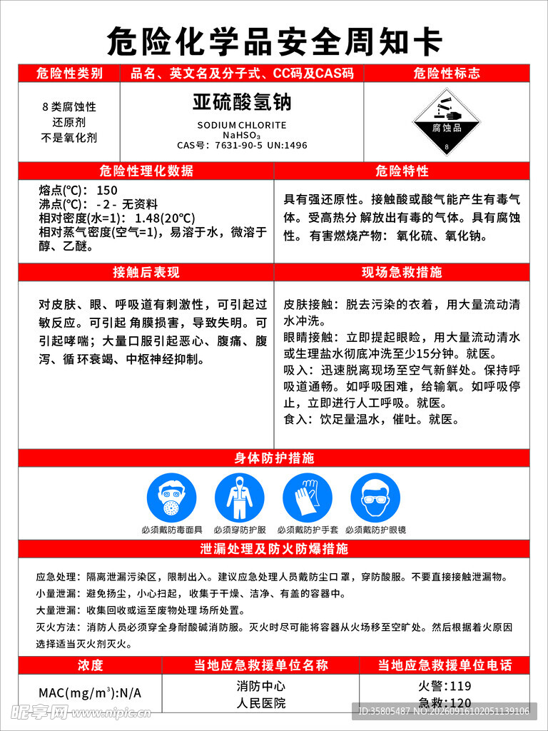 亚硫酸氢钠  危险化学品安全周