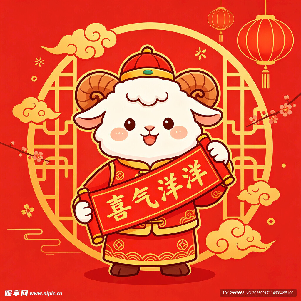 喜气洋洋小羊贺新春